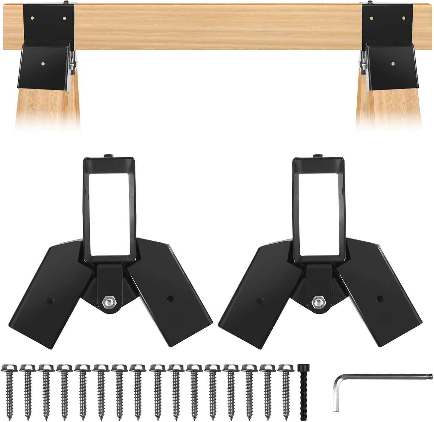 Heavy Duty 2x4 Target Stand Brackets - Adjustable Steel Hanger for A-Frame Swing Sets | 2 Pcs