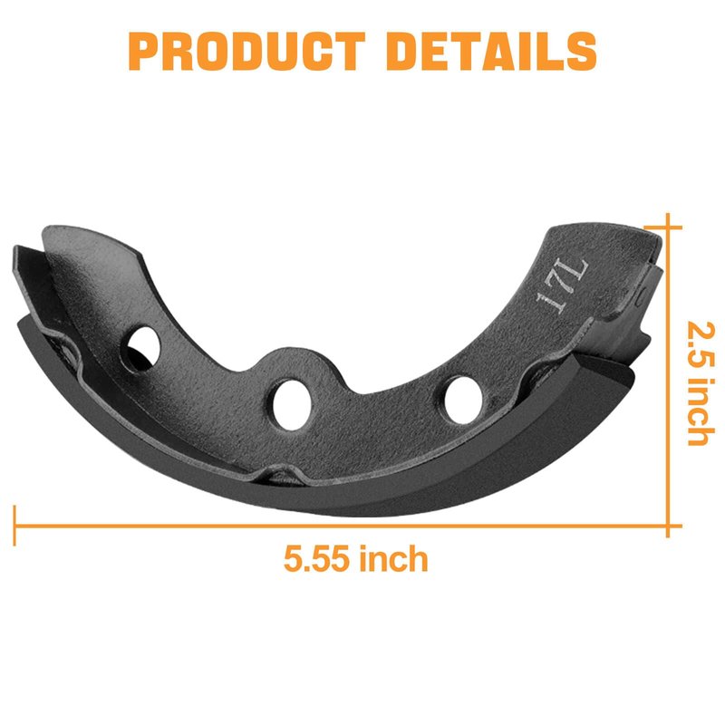Golf Cart Brake Shoes Kit for Club Car DS & Carryall Manual Adjust 1981-1994 Golf Cart Rear Brake Assembly OEM# 1011463 1011296 1011433 1015757(4PCS-Long)