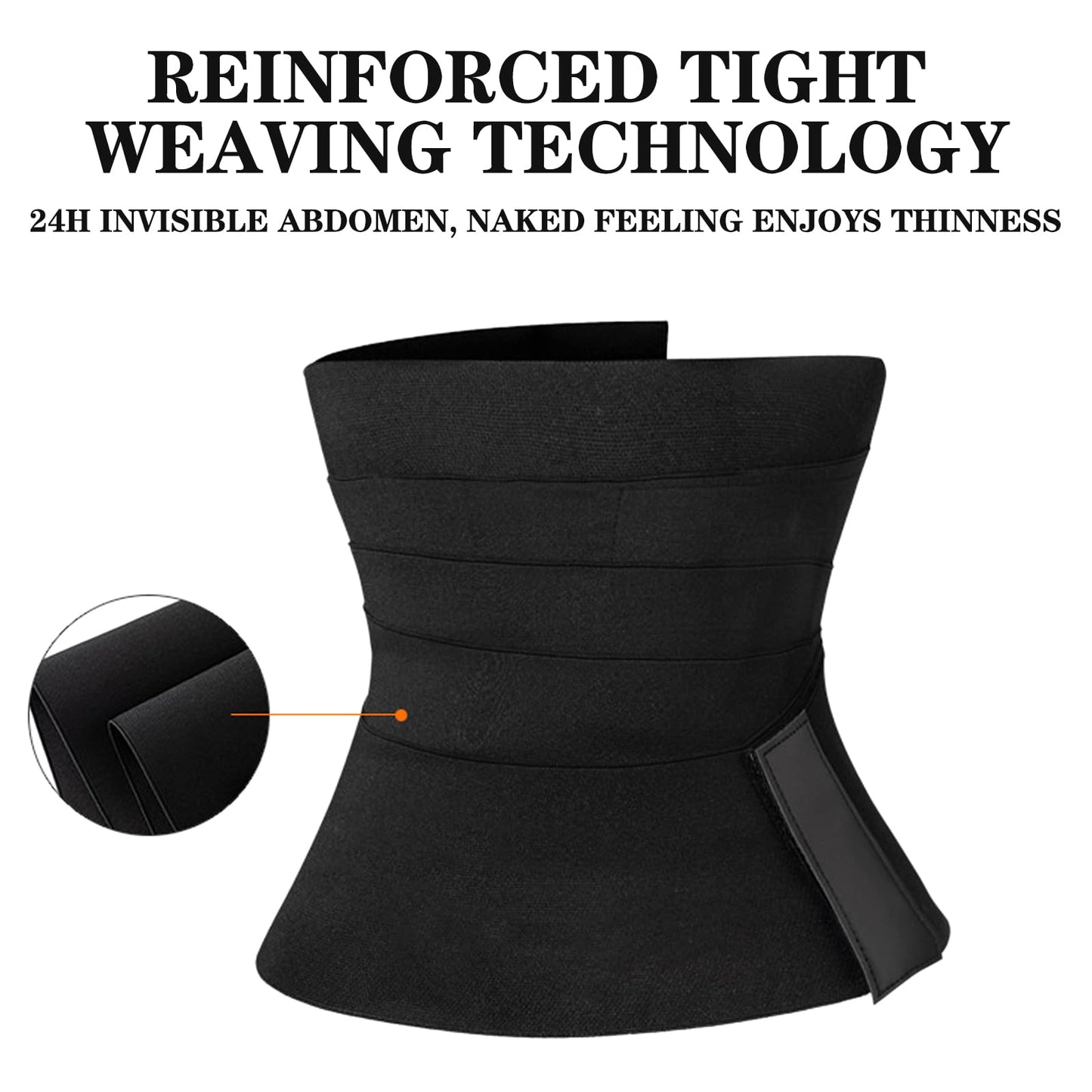 MGHLKF Waist Trainers For Women Belly Fat,Postpartum Belly Wrap For Tummy Control,Bandage Wrap Waist Trainer, Waist Trainer For Women Lower Belly Fat Black