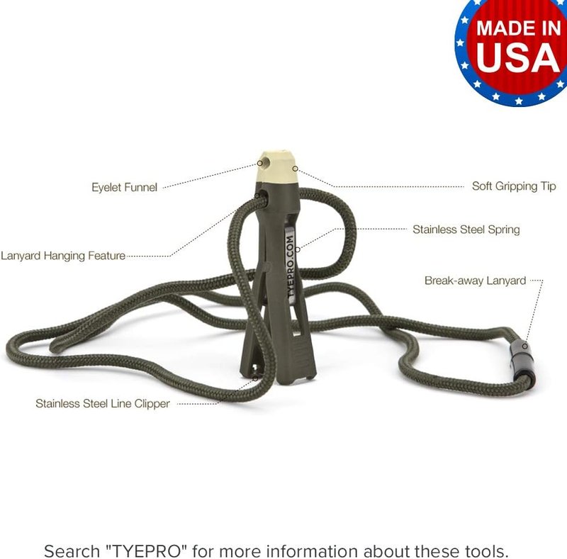 Fishing Knot Tying Tool - Easy Grip Line Threader & Clipper for Shaky Hands | Tackle Box Accessory
