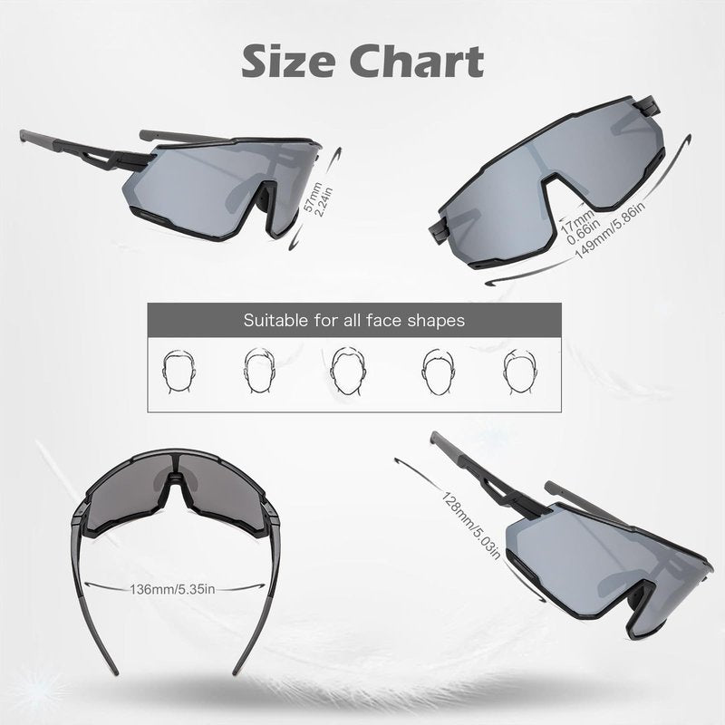 Suertree Polarized Cycling Glasses Men Women Sports Sunglasses TR90 Mountain Bike Riding MTB Bicycle Running Golf Baseball Fishing Driving Hiking
