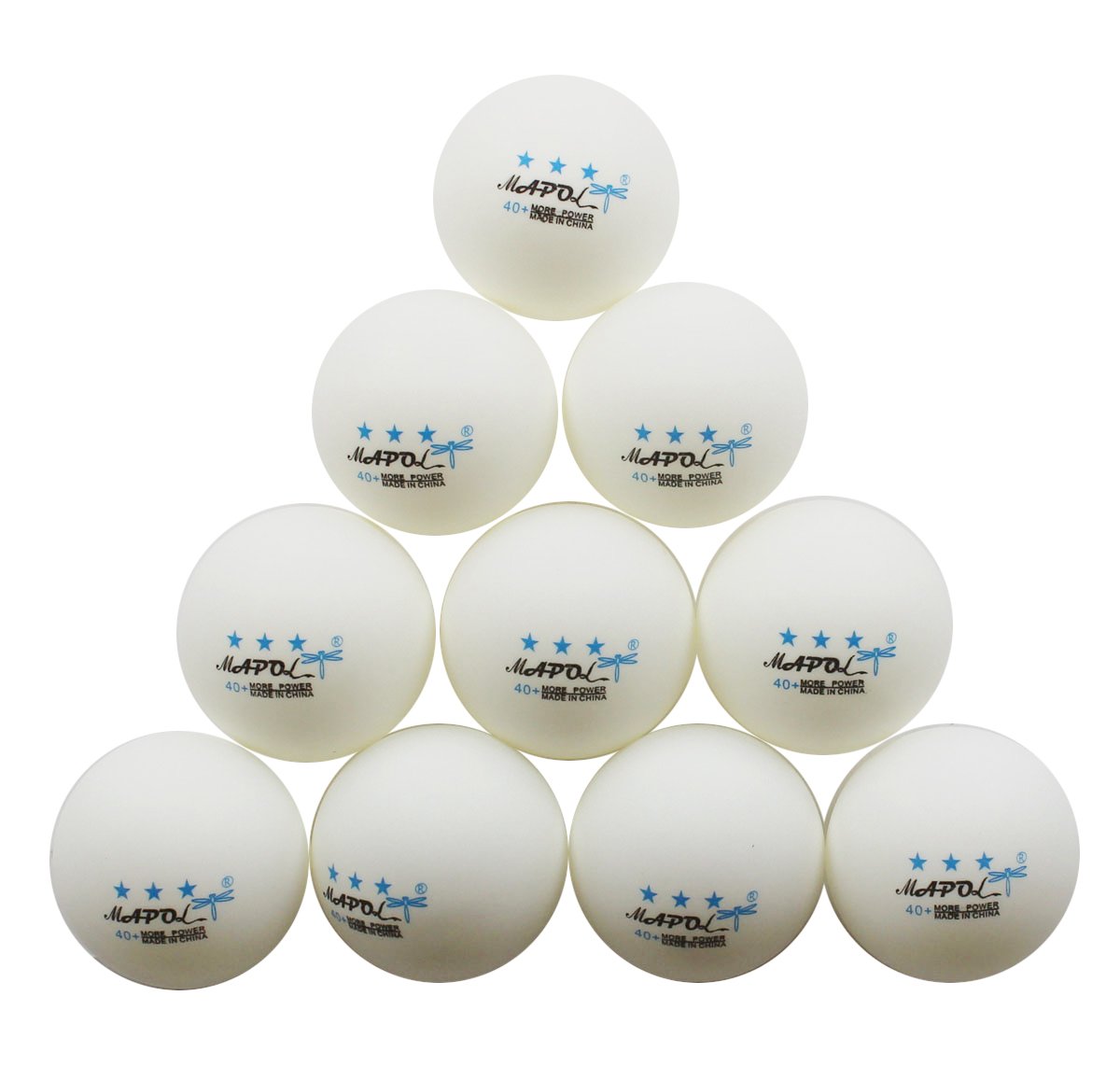 MAPOL 50 White 3-Star Table Tennis Ball Premium Training Ping Pong Balls
