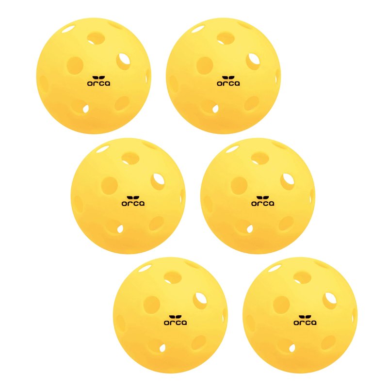 Orca Pickleballs Pi 40, Outdoor 6 Pack, USAPA Approved Official Size 40 Hole Crack-Resistant Ball, Perfect for Tournament Hard-Court Surfaces