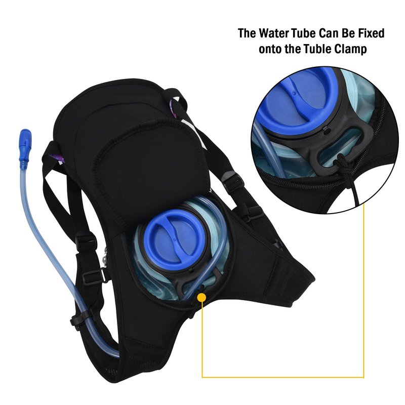 Roptat Hydration Backpack Pack with 2L Hydration Bladder - Lightweight Water Backpack Water Pouch for Women Men Running Riding Biking Music Festival (Pink-Laser)