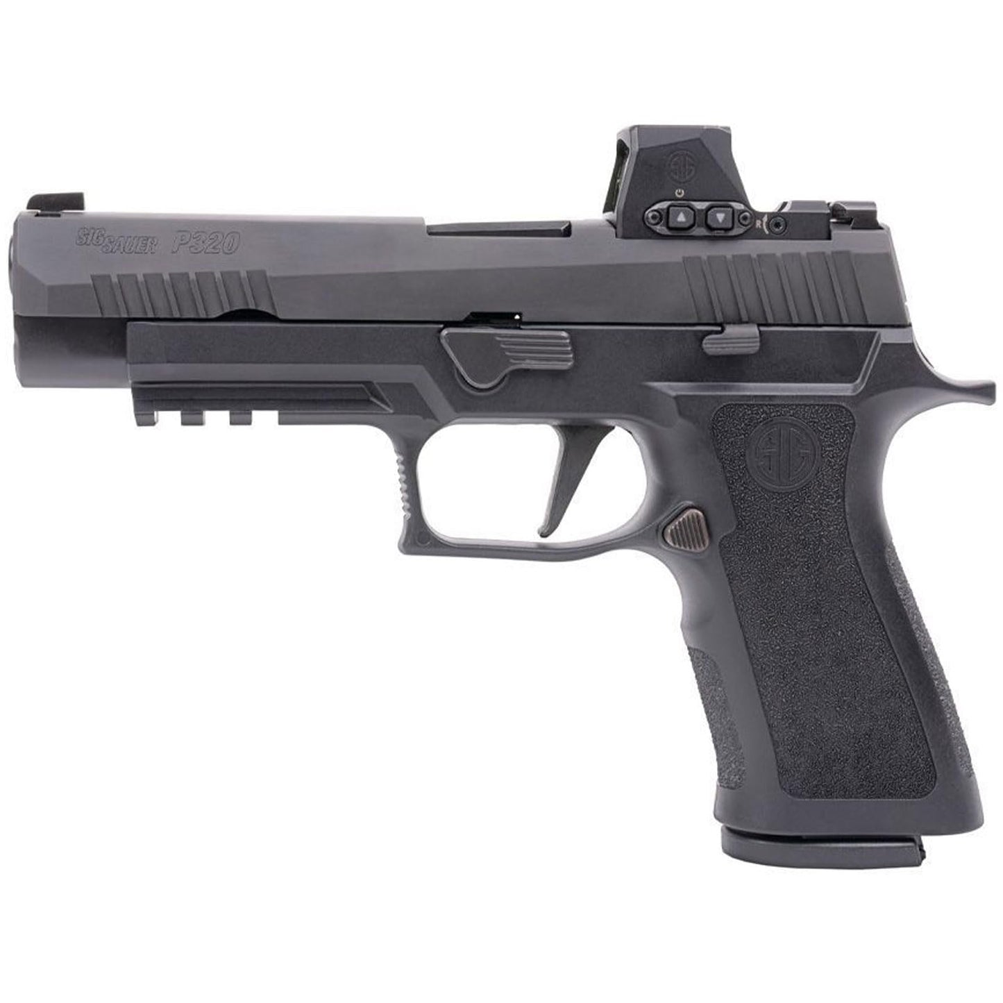 SIG SAUER Romeo-X PRO Pistol-Mounted Reflex Sight | Rugged Durable Aluminum Lightweight Waterproof MOTAC Open Sight with 15 Illumination Settings, Black, 2 MOA / 32 MOA Red Circle Dot