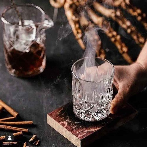 HISTORY COMPANY Men's Bar at the Astor Crystal Whiskey Glass – Best Gift for Bourbon Lovers – 2-Piece Set of Luxury Old Fashioned Tumblers (Gift Box Collection)