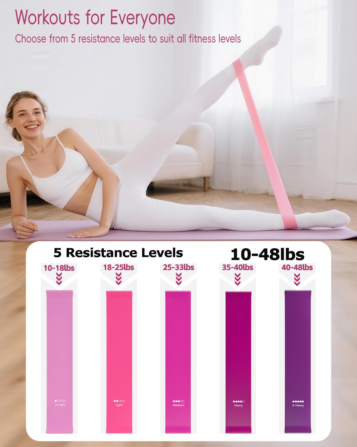 KABCON Pilates Kit for Home, Women Beginners Workout Essentials Set with 13" Ring, 9.8" Ball, Resistance Bands & Guide, 13/14/16 PCS Compact Pilates Equipment