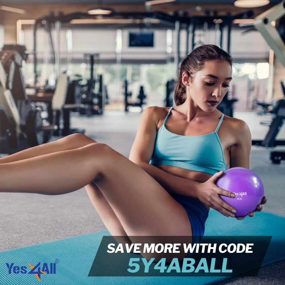 Yes4All Soft Weighted Toning Ball Smooth 2lb Blue