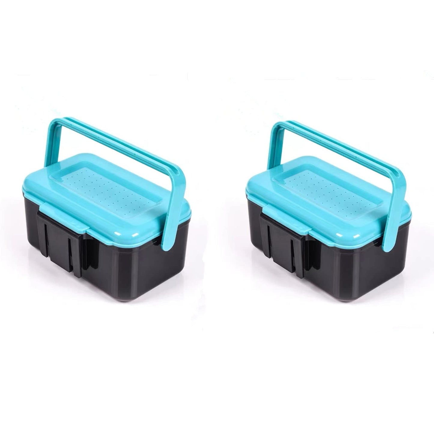 Comsnows 2PCS Worm Bait Holder, Bait Storage Box, Fishing-Accessories Boxes Storage Containers （Blue）
