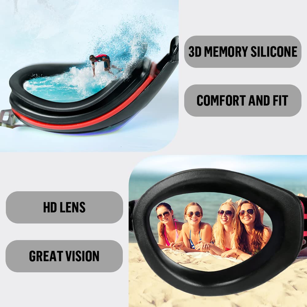 UTOBEST Nearsighted Swimming Goggle for Men Women, Shortsighted Swim Goggles for Adults Youth Kids