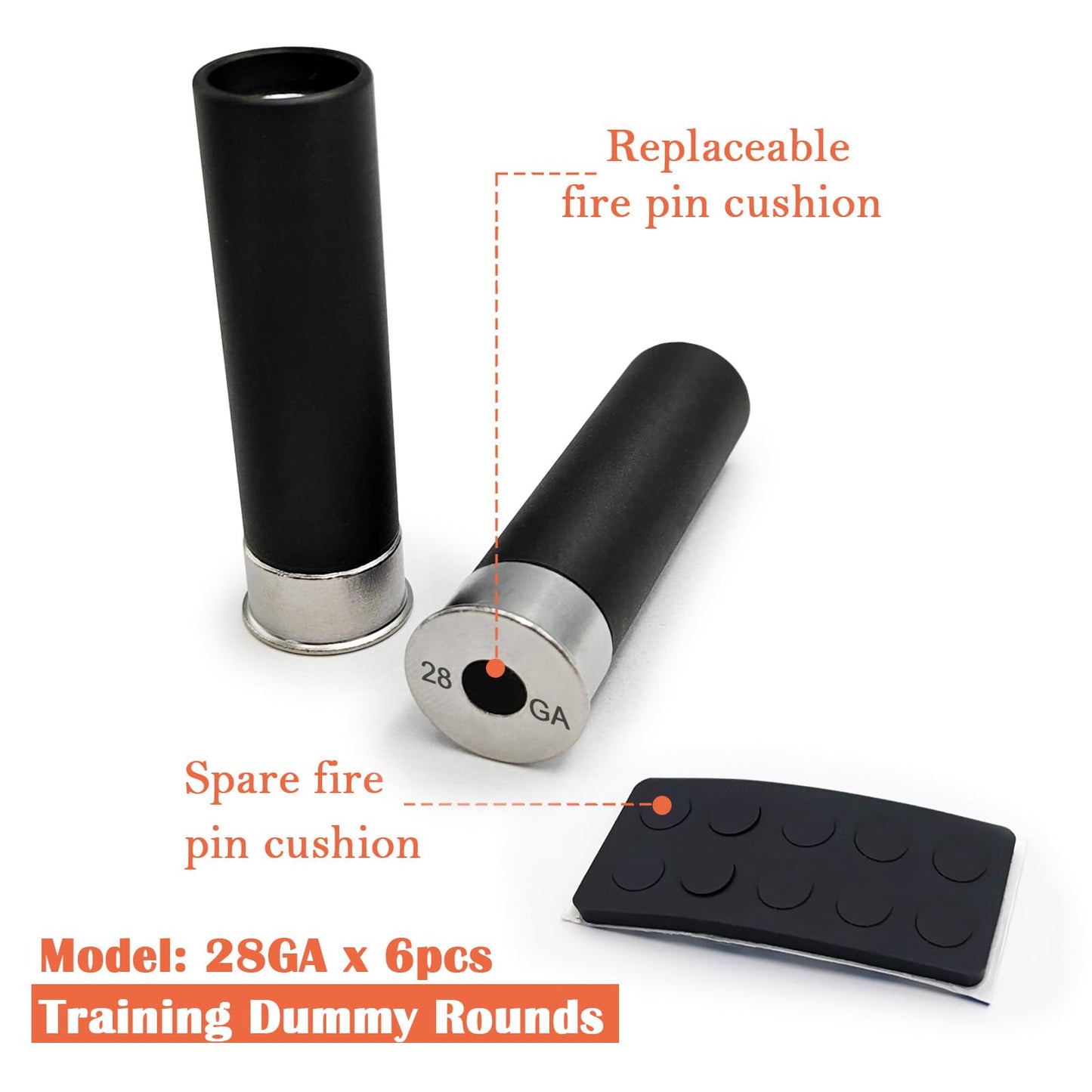 Bayattoo 28GA Safety Practice Rounds Action Trainer Dummy Round Dry Fire Training Snap Cap (6pk)