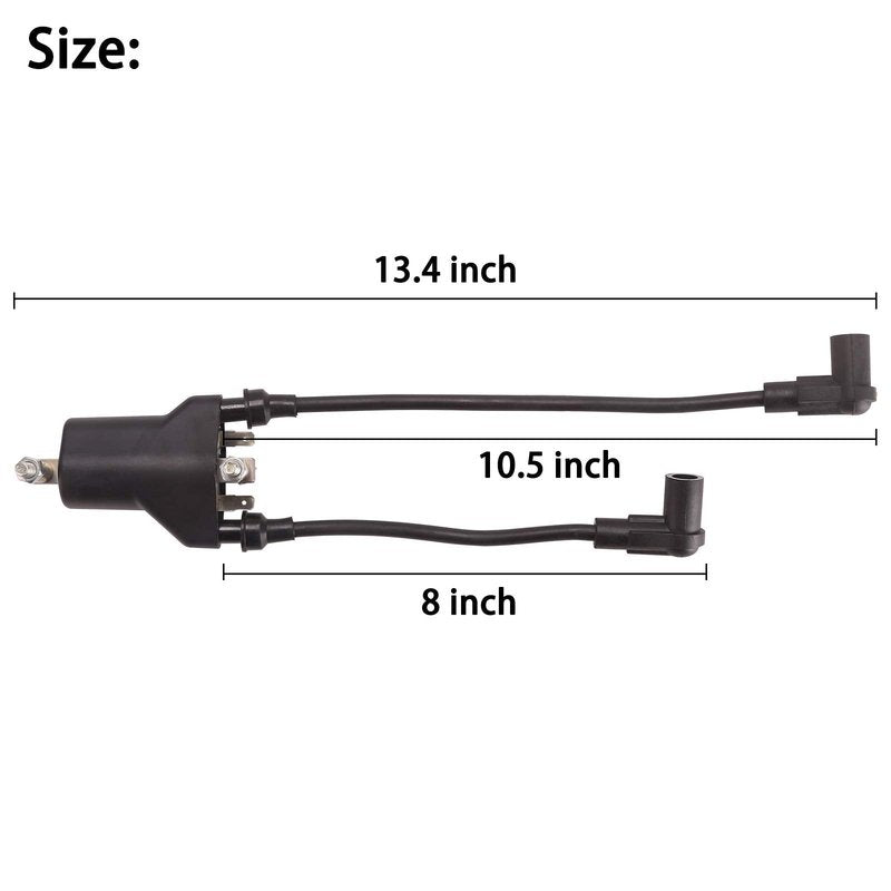 10L0L Golf Cart EZGO Dual Ignition Coil with Spark Plugs for EZGO 4-Cycle 1991-2002 Pre-MCI Engine/Robin 295CC Robin 350CC Gas Models, OEM 26652G01,EPIGC103