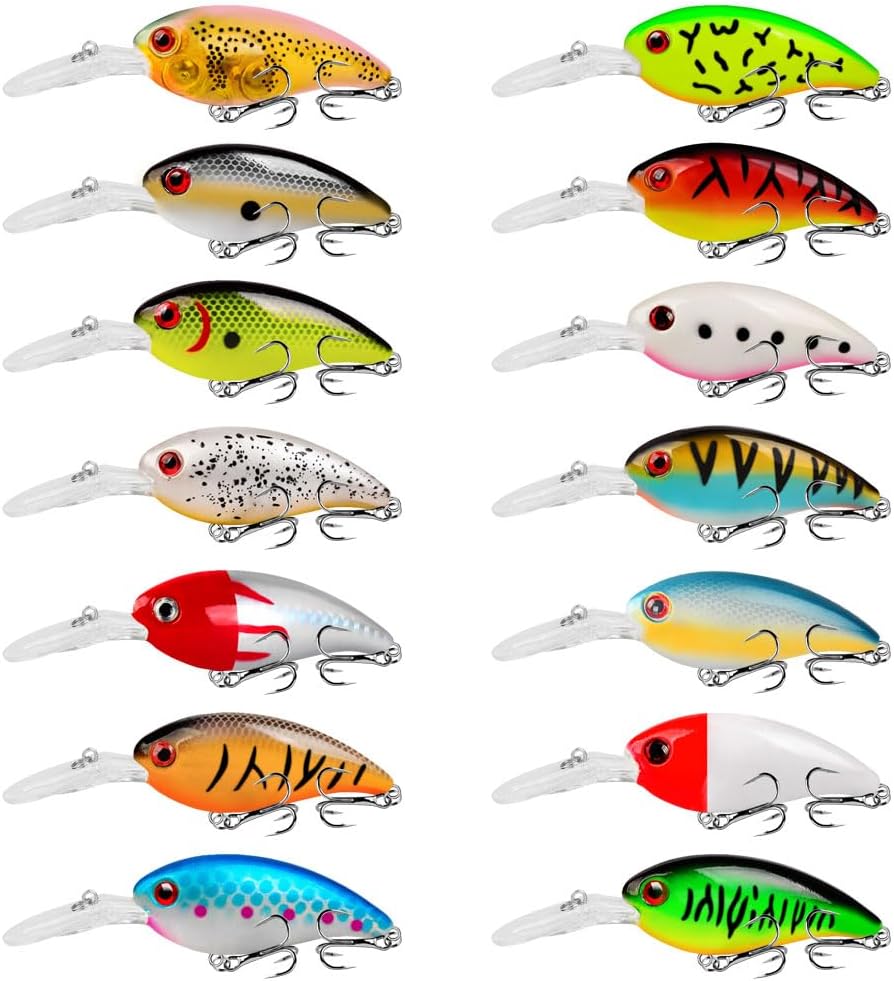 Bass Fishing Lures Kit - Topwater Hard Baits & Crankbaits | Freshwater & Saltwater Use