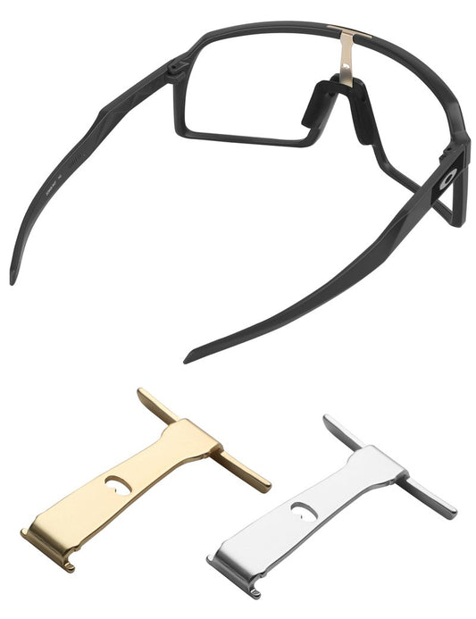 MYCOURAG Metallic Replacement Wicket for Oakley Sutro OO9406/Sutro Asian Fit OO9406A/Sutro S OO9462 Sunglasses - Gold+Silver