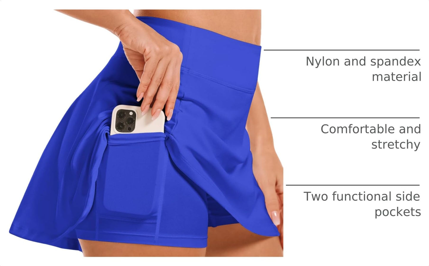 Stelle Women's Tennis Golf Skirts High Waisted Athletic Skorts with Pockets