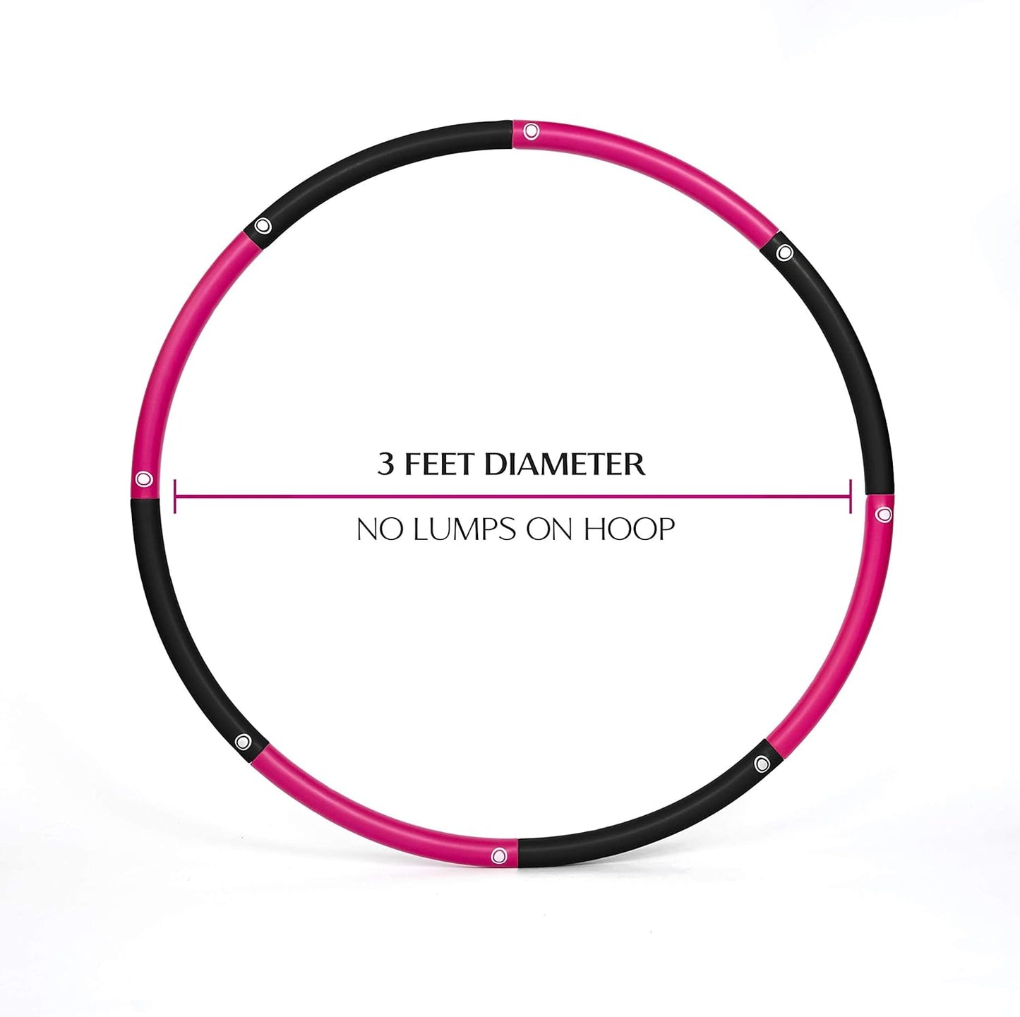 Active Exercise Fitness Hoop for Adults - Easy to Spin, Soft Padding, Detachable Design for Home & Gym Workouts