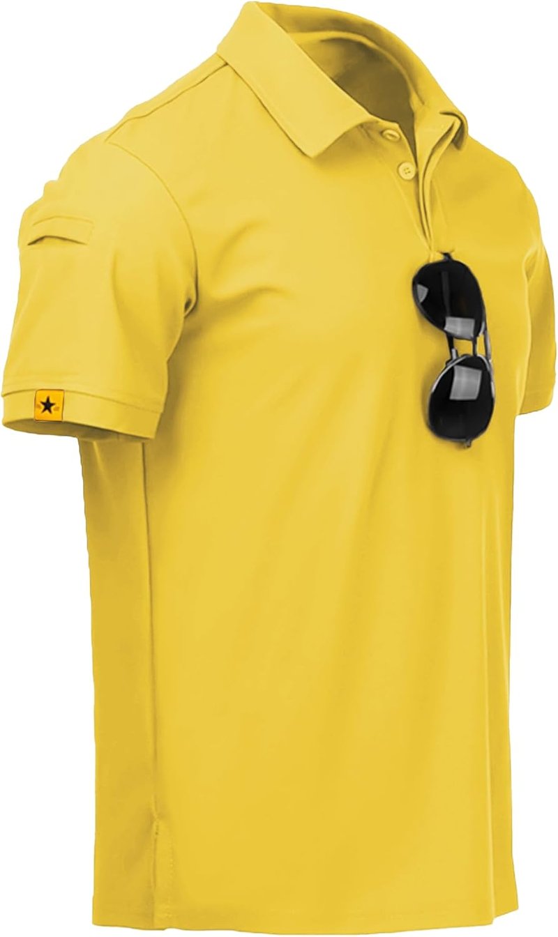 Men's Tactical Polo Shirt - Short Sleeve Athletic Golf Tee | Casual Stylish Collared Design