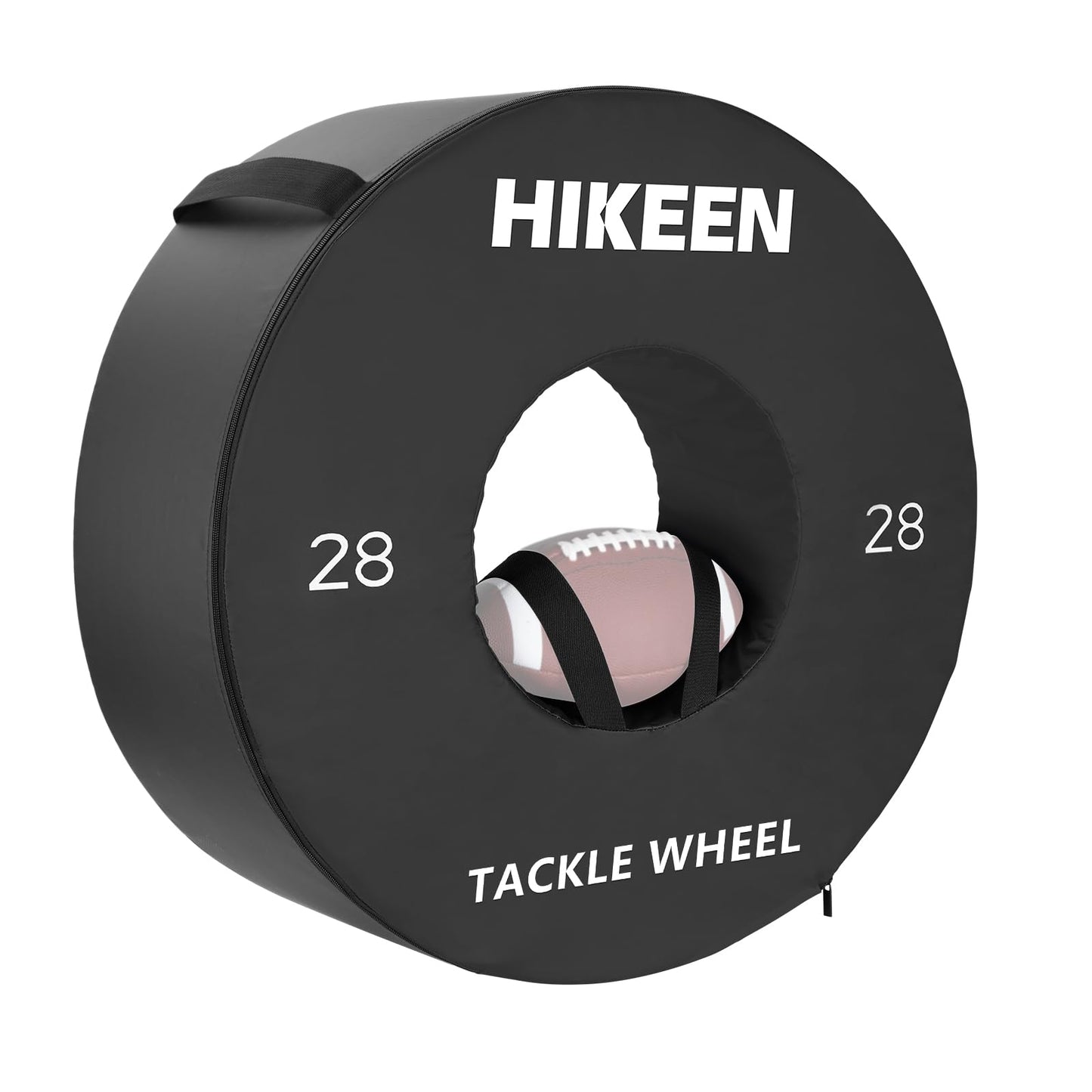 Hikeen 28" Football Tackle Wheel Dummy Denser Softer Foam Tackling Dummies for Football Youth - Tackling Wheel with Straps (1PCS)