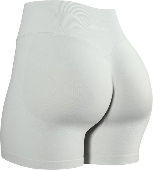 AUROLA Women's No Roll Up Squat Proof Workout Shorts - Seamless Compression Gym Shorts in Multiple Sizes