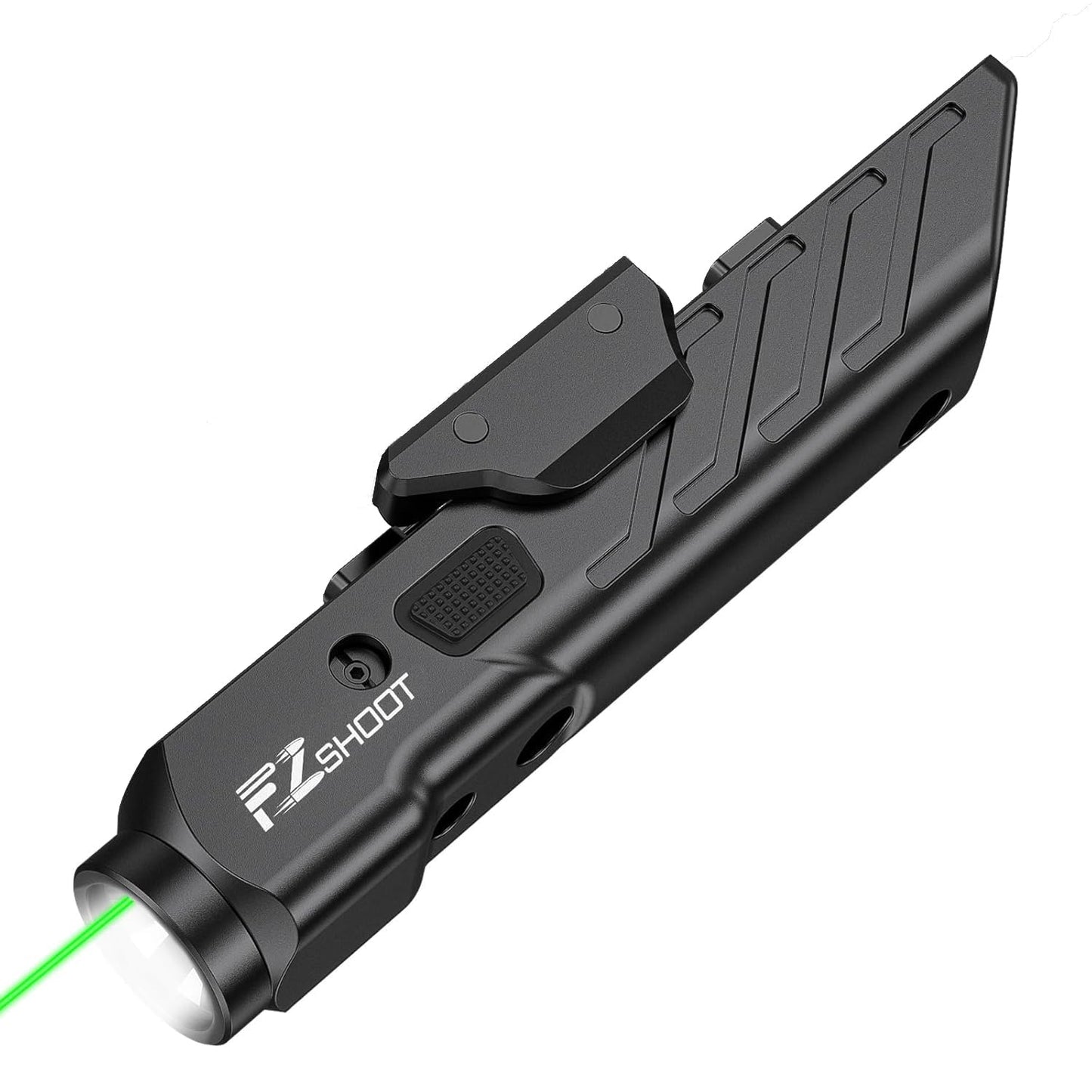 EZshoot 1700 Lumens Laser Light Combo for Rifle with Magnetic Rechargeable Compatible with Picatinny and M-Rail, Rilfe Flashlight Green Laser Light Combo with Strobe Mode