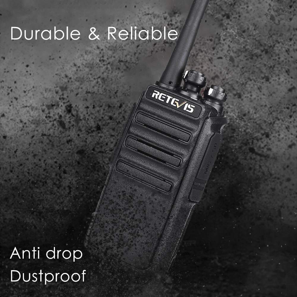 Retevis H-777S Walkie-Talkies Long Range,Rechargeable Two Way Radios,Rugged 2 Way Radio with Earpiece,Hiking Camping Road Trip Gift(2 Pack)
