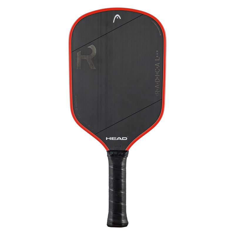 HEAD Radical Tour EX Raw Pickleball Paddle - Black/Orange / 4 1/8 / 8.1 OZ
