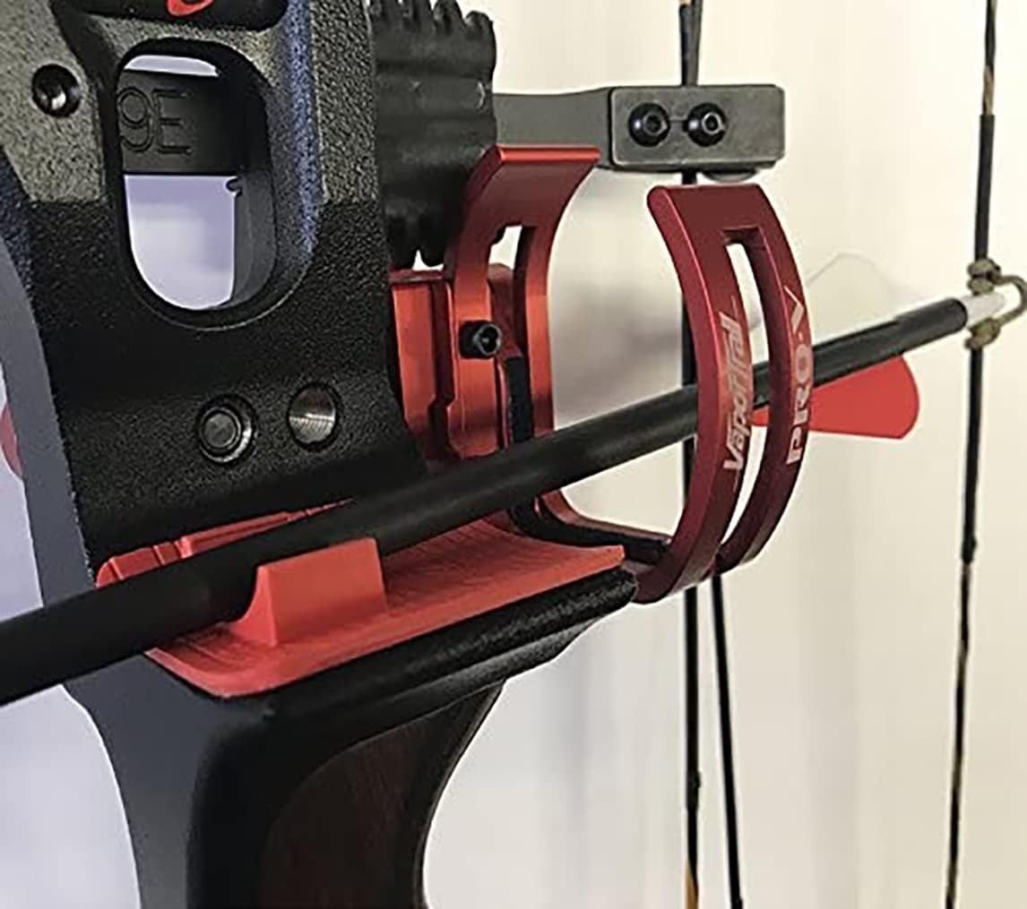 Vapor Trail Archery Arrow Rest Pro V - Right Hand, Durable Red Arm for Precision Shooting