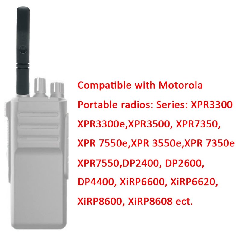 HEOPBIRD UHF 403-527MHz Stubby Antenna Compatible with Motorola XPR3300 XPR7550e XPR3500e XPR7580e XPR7350 XPR7550 Two Way Radio Walkie Talkie 4PACK