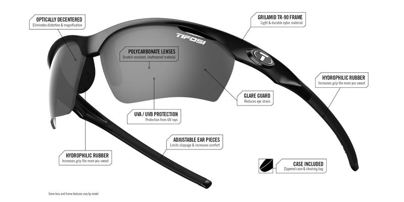 Tifosi Optics Vero Golf Gloss Black Frame Enliven Golf Lens One Size
