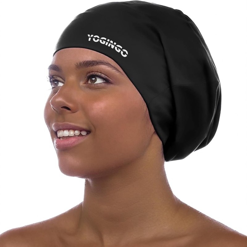 Extra Large Swim Cap - Silicone Swim Cap for Long Hair, Dreadlocks & Braids | Unisex, Keeps Hair Dry