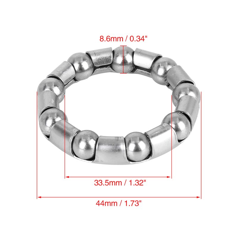 X AUTOHAUX 12pcs 44mm x 9 Ball Bearing Cages Crank Bearings Wheel Bearing Retainer for Bicycle