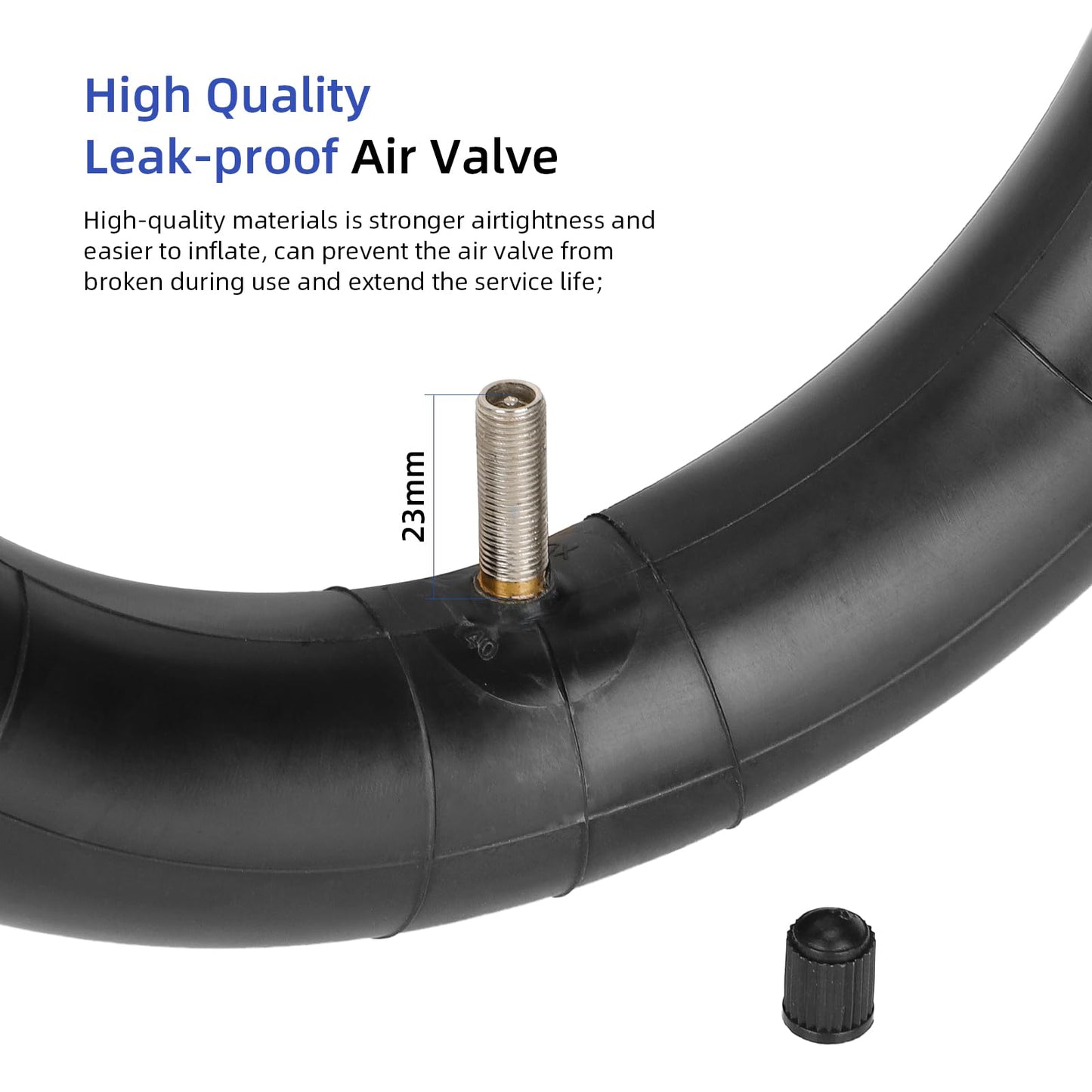 ulip 10x2.125 Replacement Inner Tubes with Straight Valve for Ninebot F30 F20 F25 F40 Scooter for 10 inch Scooter(2 Pack)
