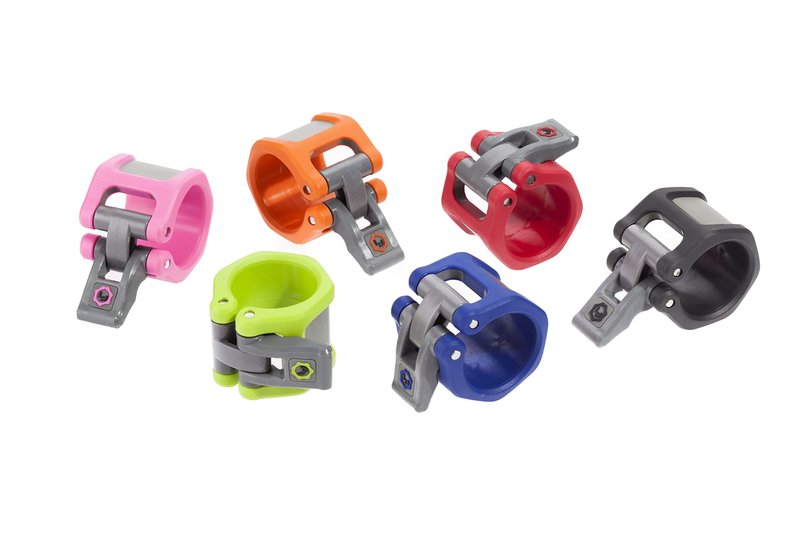 Lock-Jaw Barbell Collars HEX Olympic Barbell Clamps 2 Pcs – Heavy Duty Bar Clamps for 2” & 50mm Olympic Bars – Secure Weight Bar Clamps for Strength Training & Home Gym Accessories – Blue