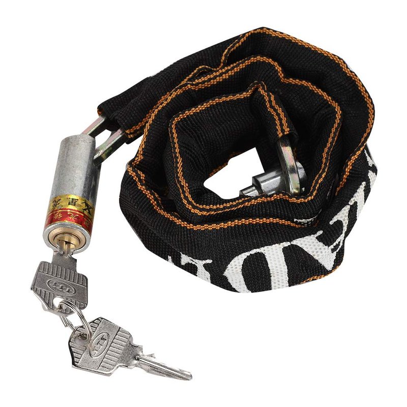 Chain Lock, Anti Theft Motorcycle Mobility Scooter Chain Lock with 2 Keys, Bike Lock for Wheelchair Gate Door Fence, 80cm Length