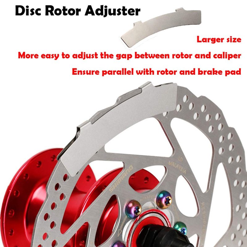 Farbetter Mechanical Bike Disc Brake Kit, Including Front and Rear Caliper, Brakes Cables, Brake Levers, 160mm Rotor, with Cable End Tips Caps, Rotating S-Hook Clips, Disc Rotor Adjuster (Red)