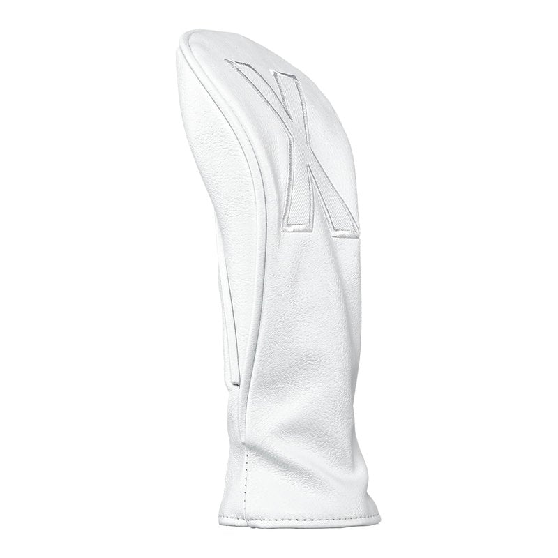 Golf Club Covers – Whiteout Leather Driver Headcover, Fairway Wood, 3 Wood, Hybrid, Fits Mallet Blade Putter Head Covers Alignment Stick Cover (Hybrid)