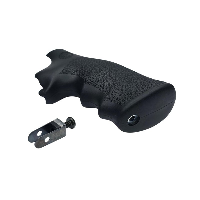 Hogue OverMolded Rubber Monogrip for Colt Python with Finger Grooves, Black - 46000