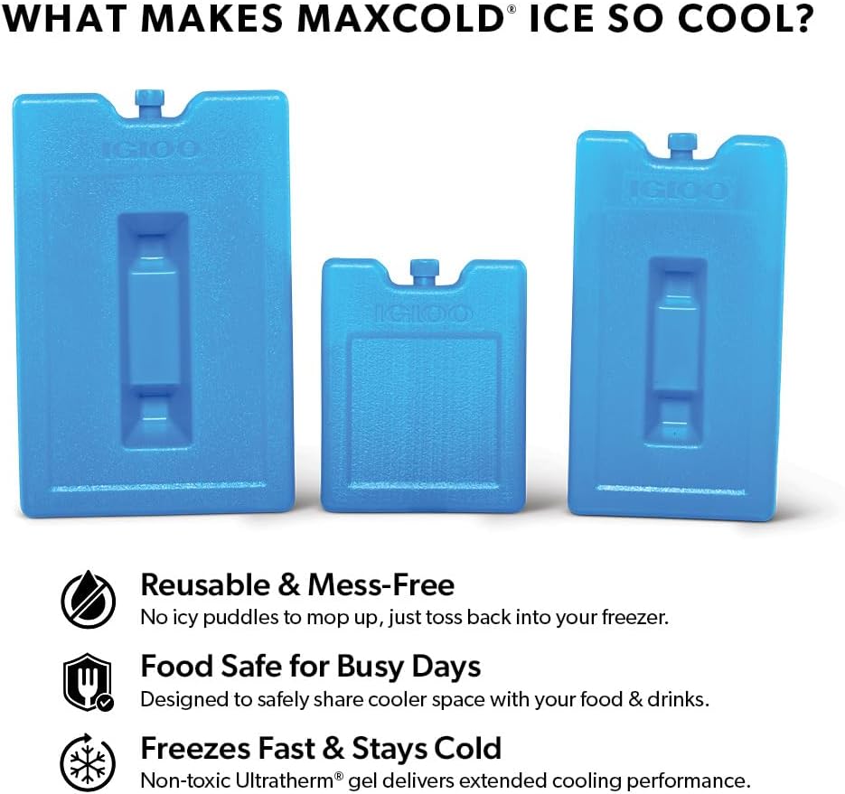 Igloo Maxcold Ice Block - Durable Insulated Ice Pack for Long-Lasting Coolness | 10 lbs