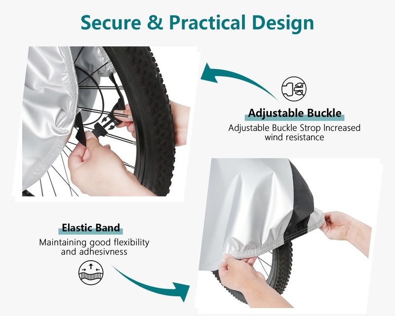 DS. DISTINCTIVE STYLE Waterproof Bike Cover for Outdoor Bicycle Storage with Lock Hole UV Protection for Mountain Road Electric Bikes