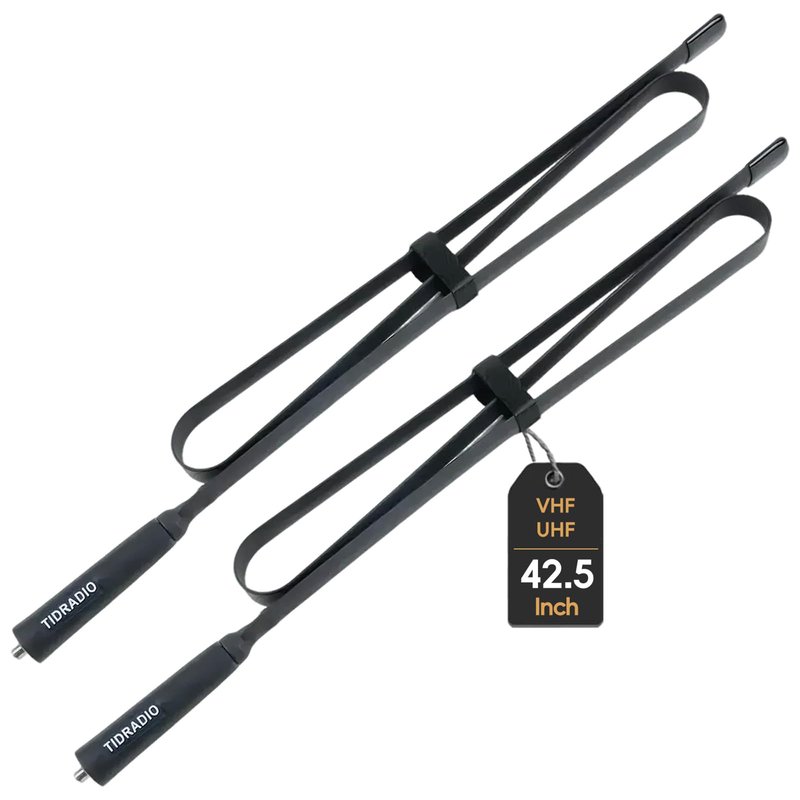 TIDRADIO Ham Radio Antenna,Gmrs Radio Antenna SMA-Female 42.5-inch Long Range Foldable CS Tactical Antenna for Baofeng UV32 UV-5R Mini 5RM BF-F8HP Pro K5PLUS UV-21R GM-15 Pro Radio Accessories-2Pack
