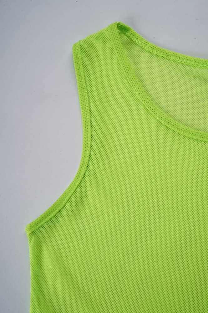 Scrimmage Vests - 12 Pack Team Training Jerseys | Lightweight Practice Pinnies with Carry Bag