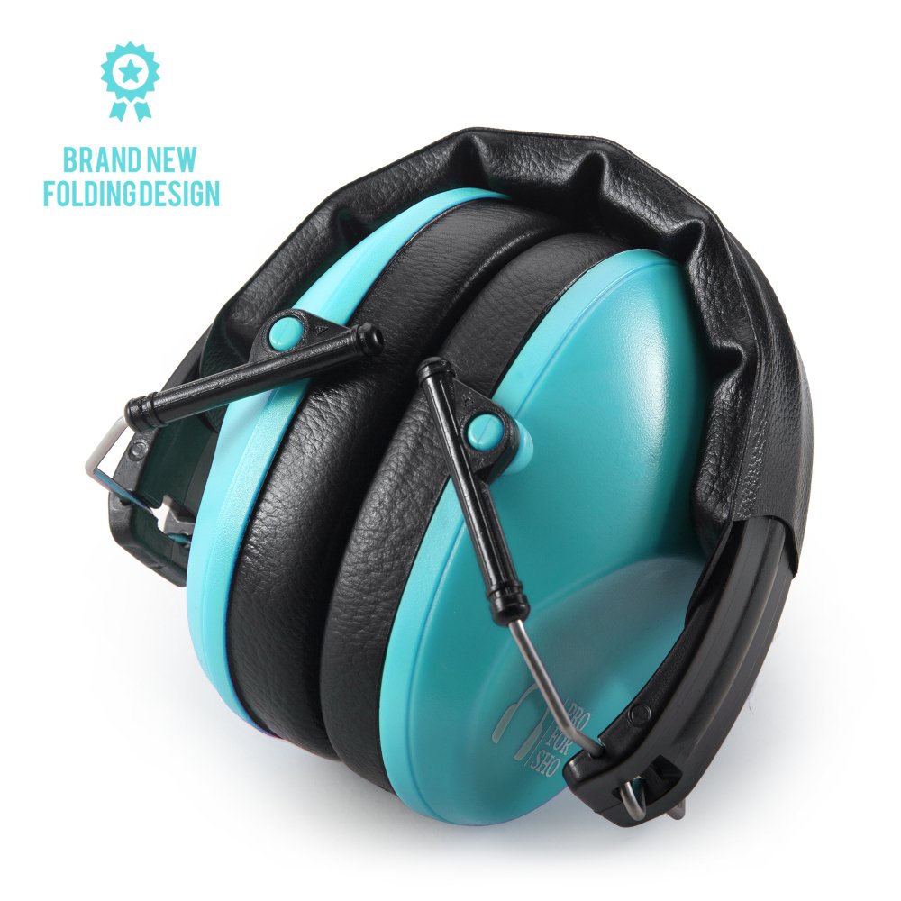 Pro For Sho 34dB Shooting Ear Protection - Special Designed Ear Muffs Lighter Weight & Maximum Hearing Protection - Standard Size, Teal