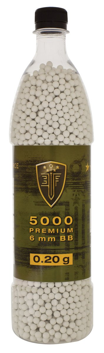 Elite Force Premium 6mm Airsoft BBS Ammo, .20 Gram, 5000 Count
