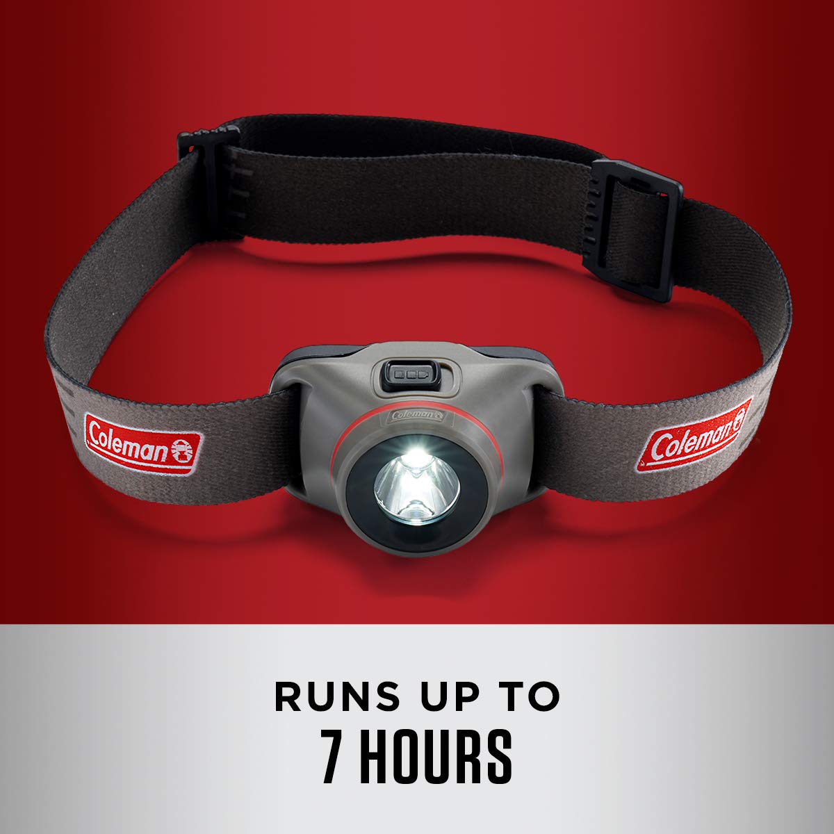 Coleman LED Headlamp with BatteryGuard Technology, Water-Resistant, 4 Light Modes, 25% Extended Battery Life, Suitable for Outdoor Adventures, Emergency Preparedness and Household Usage