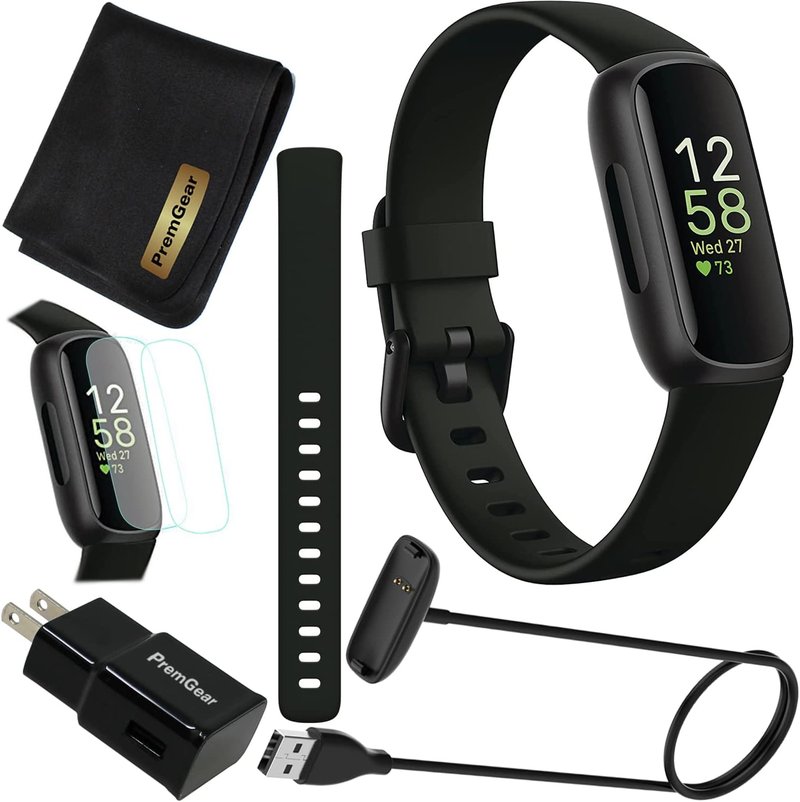 Fitbit Inspire 3 Fitness Tracker - Heart Rate & Sleep Tracking | Black, Includes Bands & Accessories