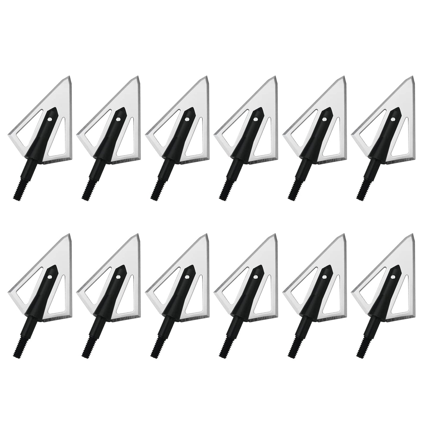 LeeMui Aluminum Hunting Archery Broadheads Blades Grain Screw-in Arrow Heads Tips Portable Case for Arrowheads Broadheads