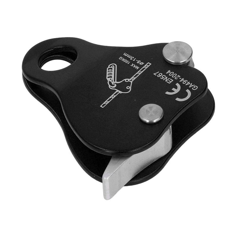 VGEBY Climbing Rope Grab, Self Braking Safety Grip Clamp Ascender Device for Mountaineering Rappelling Rescue Outdoor Sports