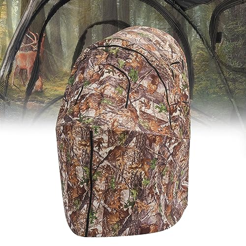 XProudeer Hunting Blind Hunting Chair Ground Blind See Through Deer Blinds Portable Camouflage Pop Up Blinds