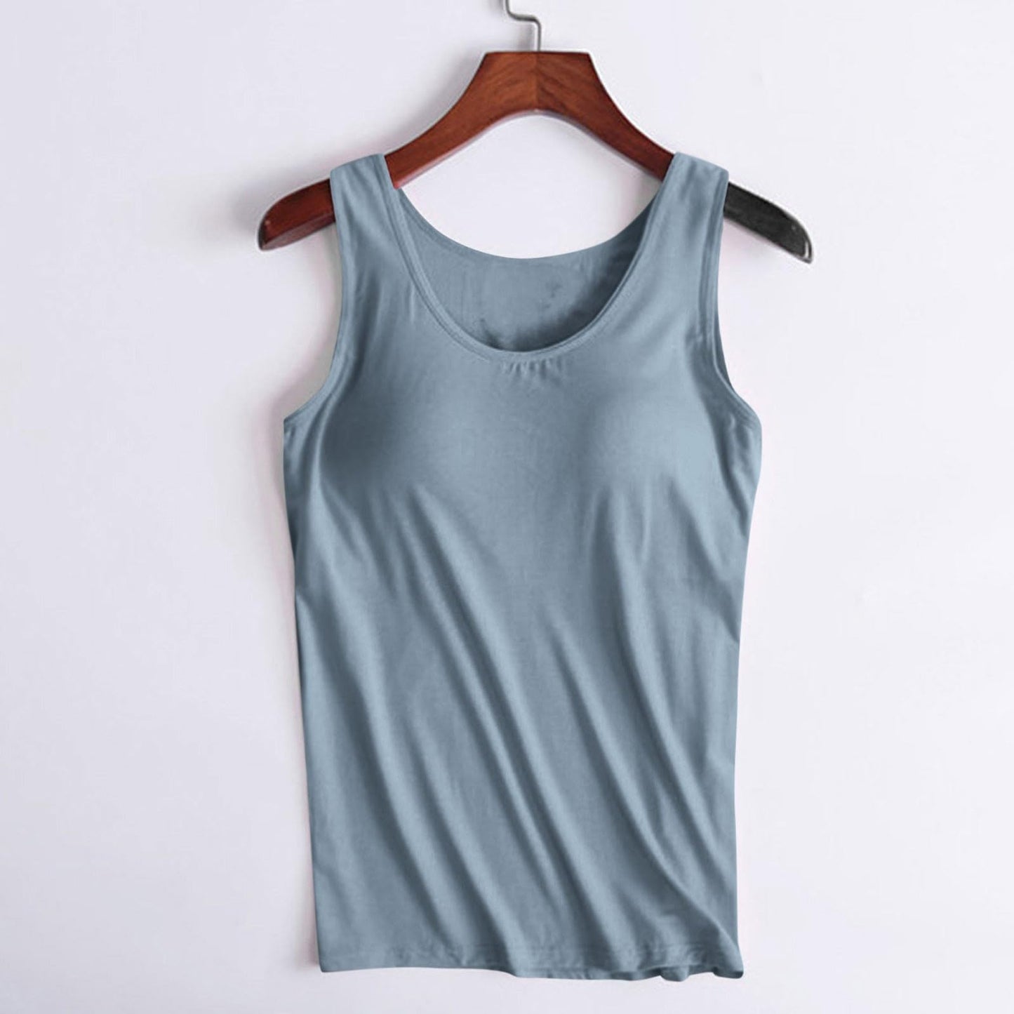 My Orders My Orders My Orders, Tank Top for Women Workout, Camisole Top for Women Built in Bra 2024 Summer Spaghetti Strap Cami Tank Top Basic Undershirt Light Blue