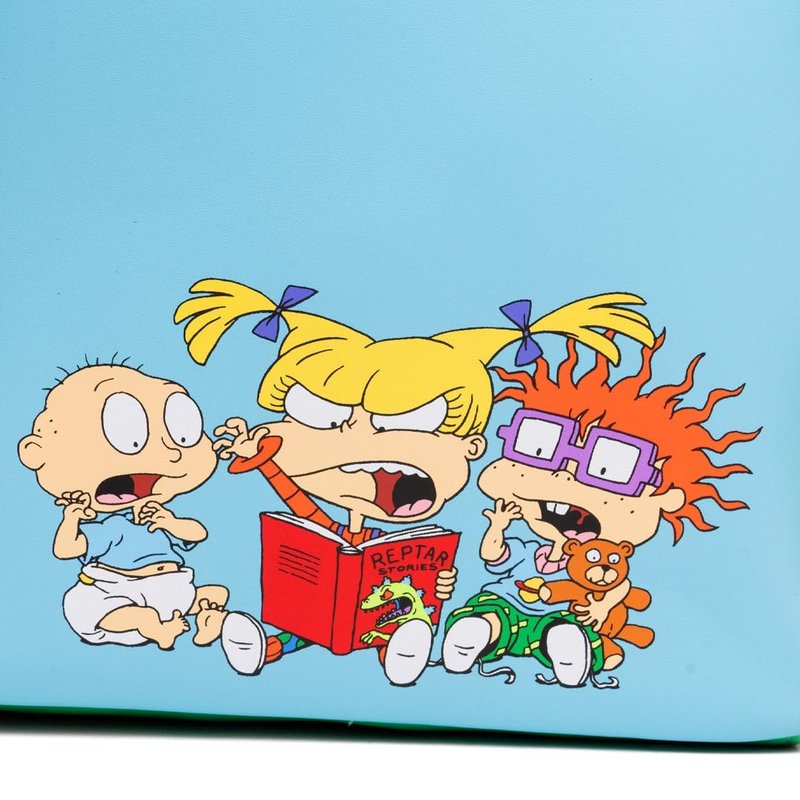 Loungefly Nickelodeon Rugrats Glow In The Dark Tommy, Chuckie, and Angelica Triple Pocket Womens Backpack